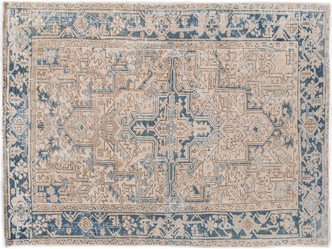 Antique Heriz Wool Rug 6 X 8
