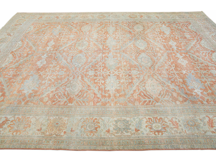 Antique Sultanabad Wool Rug 9 X 13