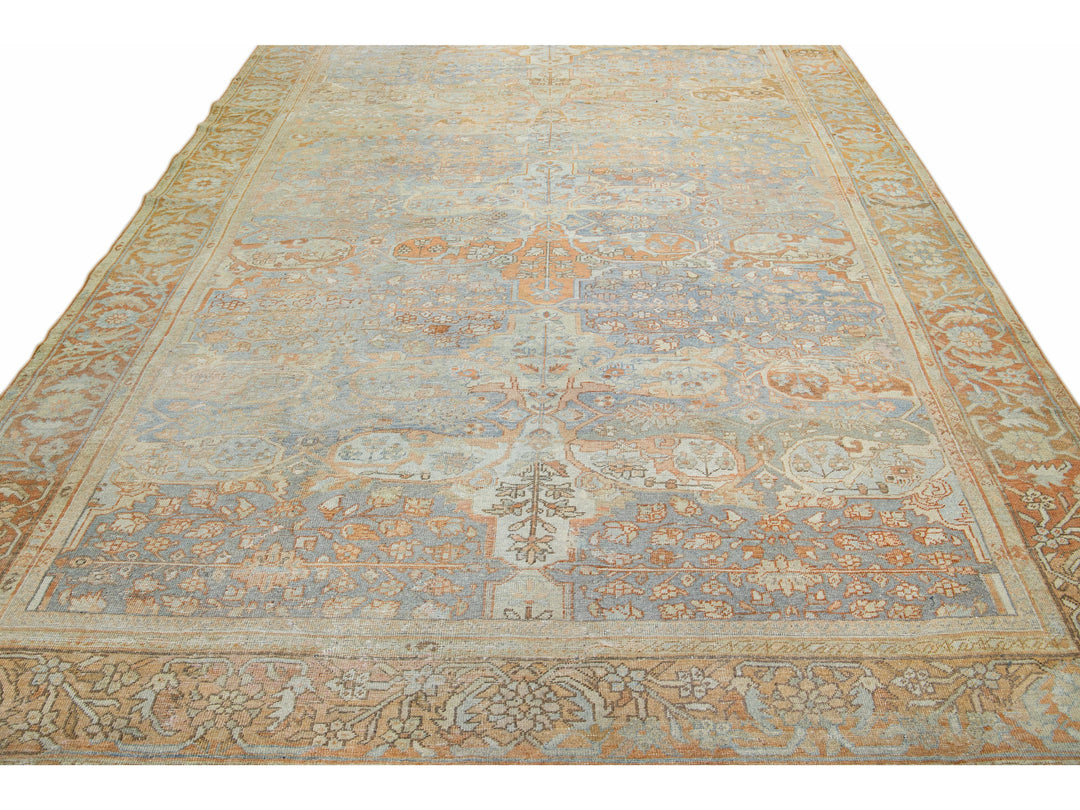 Antique Sultanabad Wool Rug 9 X 12