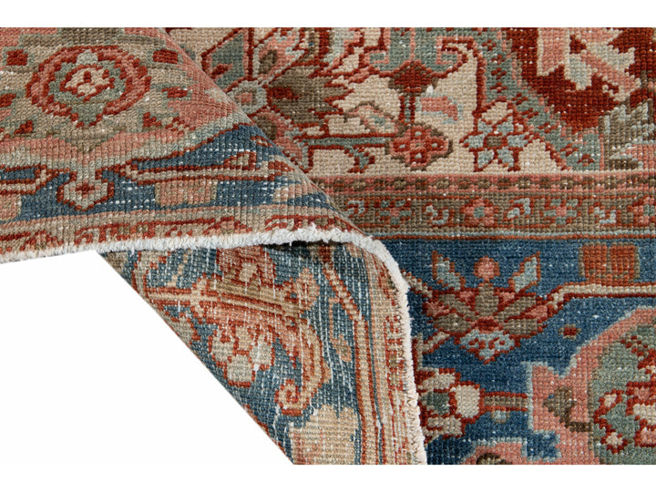 Antique Heriz Wool Rug 8 X 12