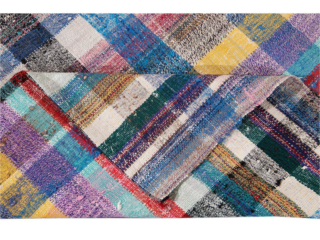 Vintage Flat-Weave Wool Runner 4 X 13