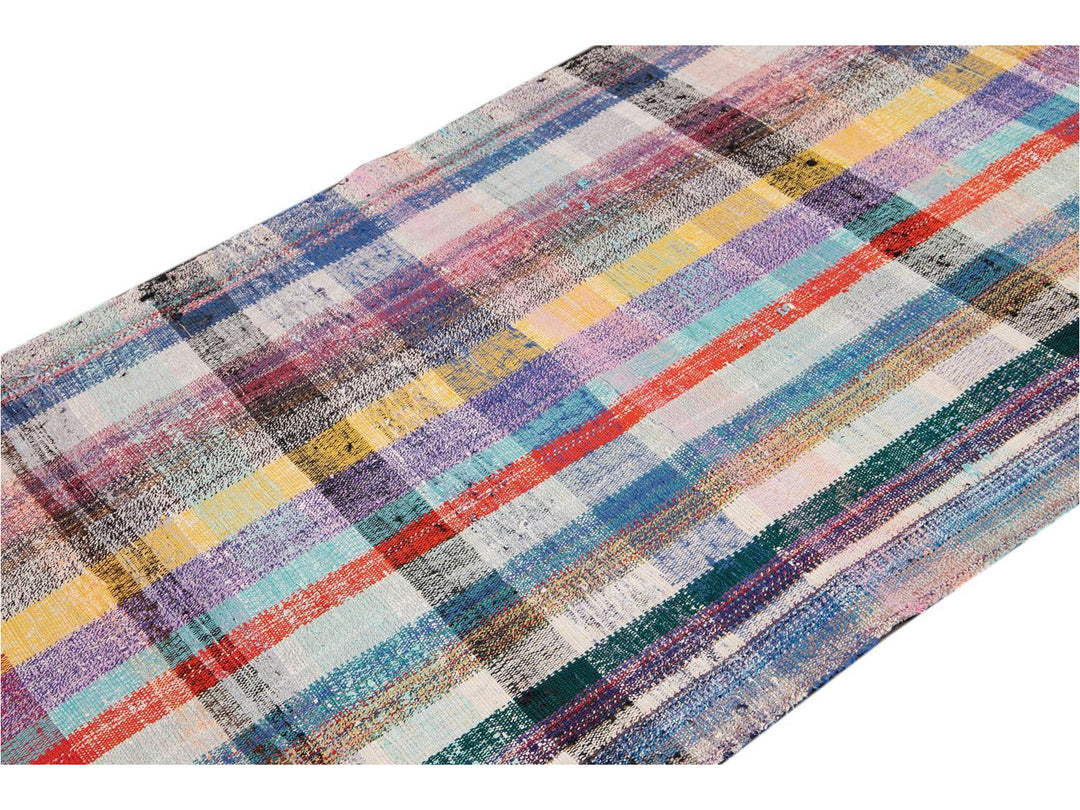 Vintage Flat-Weave Wool Runner 4 X 13