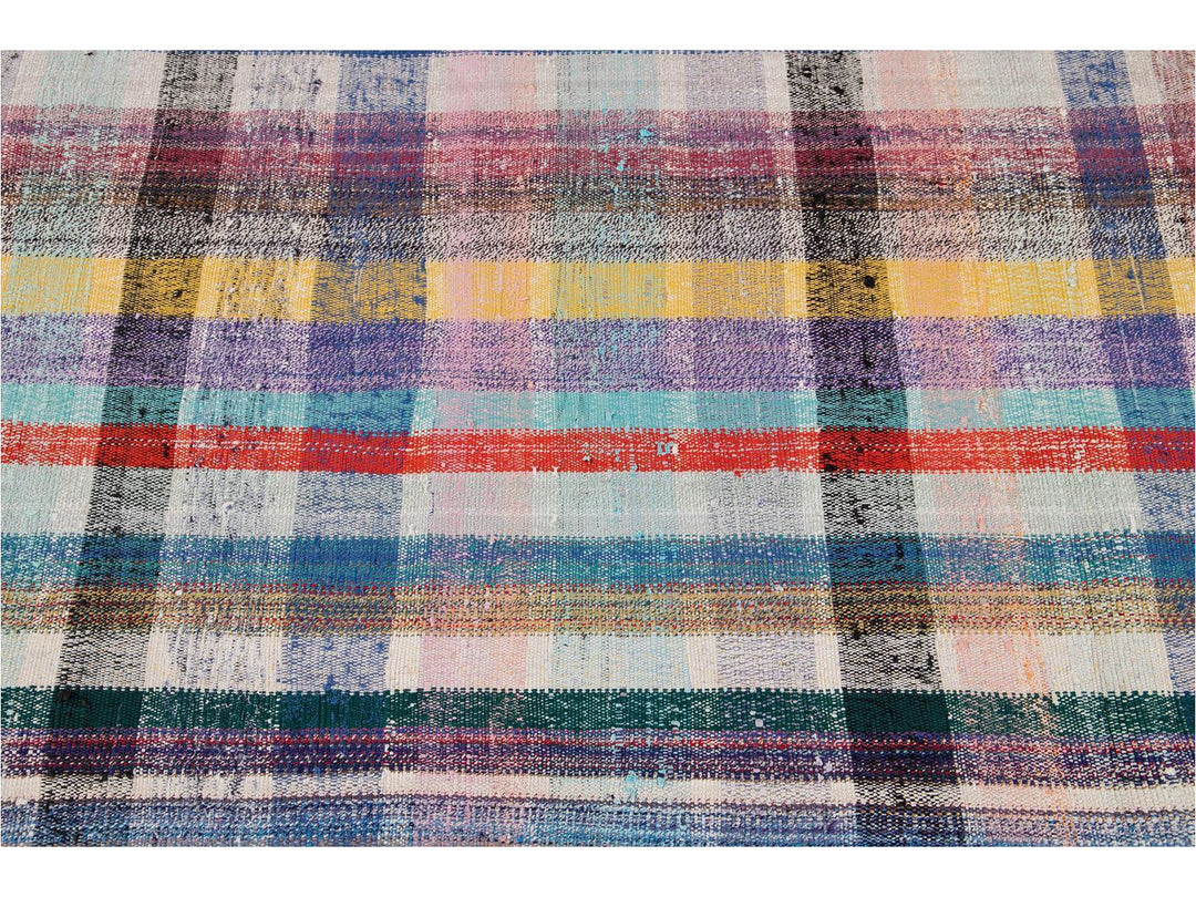 Vintage Flat-Weave Wool Runner 4 X 13