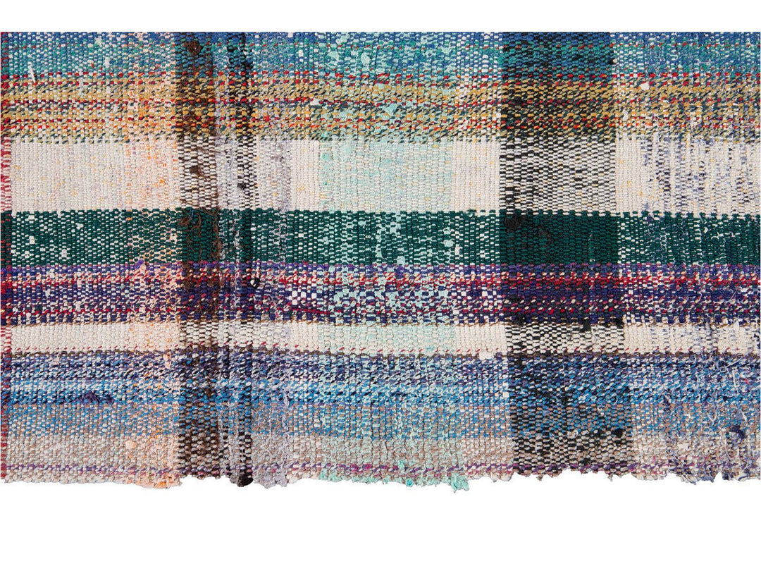 Vintage Flat-Weave Wool Runner 4 X 13