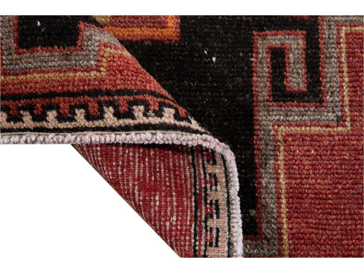 Vintage Turkish Geometric Wool Runner 3 X 11