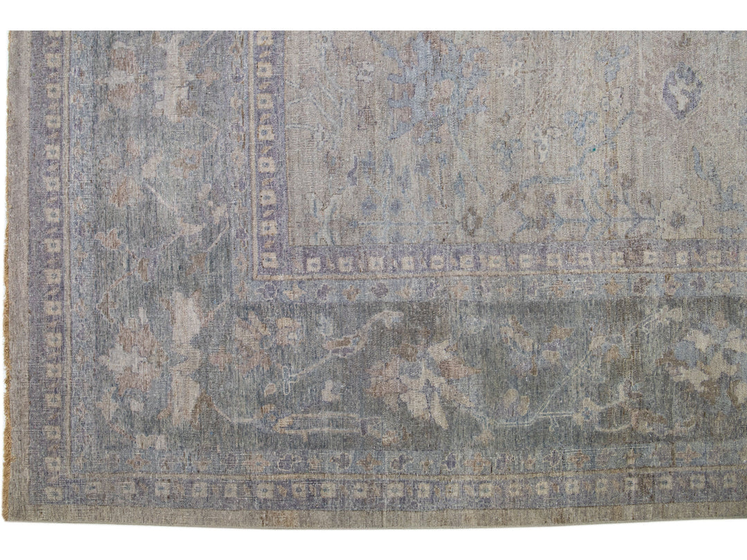 Modern Indian Artisan Wool Rug 15 X 19