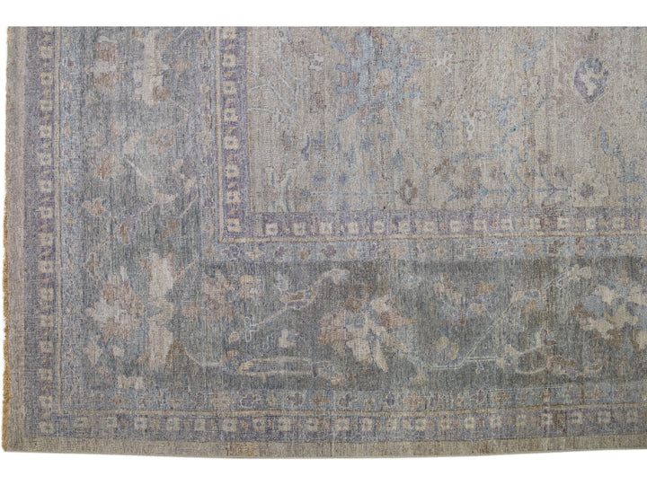 Modern Indian Artisan Wool Rug 15 X 19