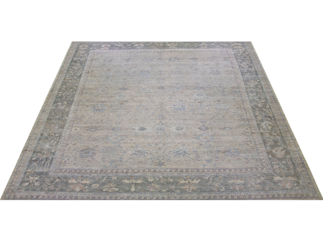 Modern Indian Artisan Wool Rug 15 X 19