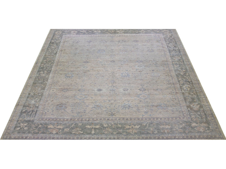Modern Indian Artisan Wool Rug 15 X 19