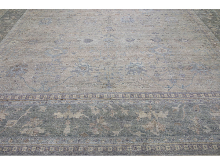 Modern Indian Artisan Wool Rug 15 X 19