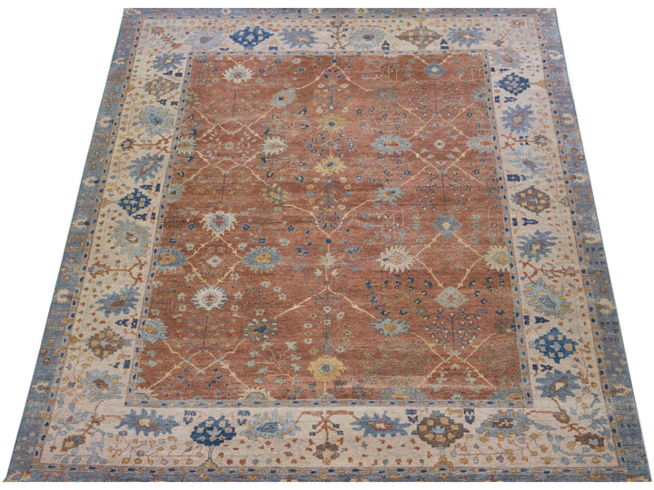 Modern Indian Wool Rug 12 X 15