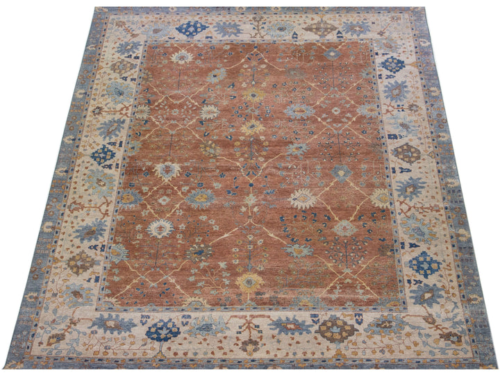 Modern Indian Wool Rug 12 X 15