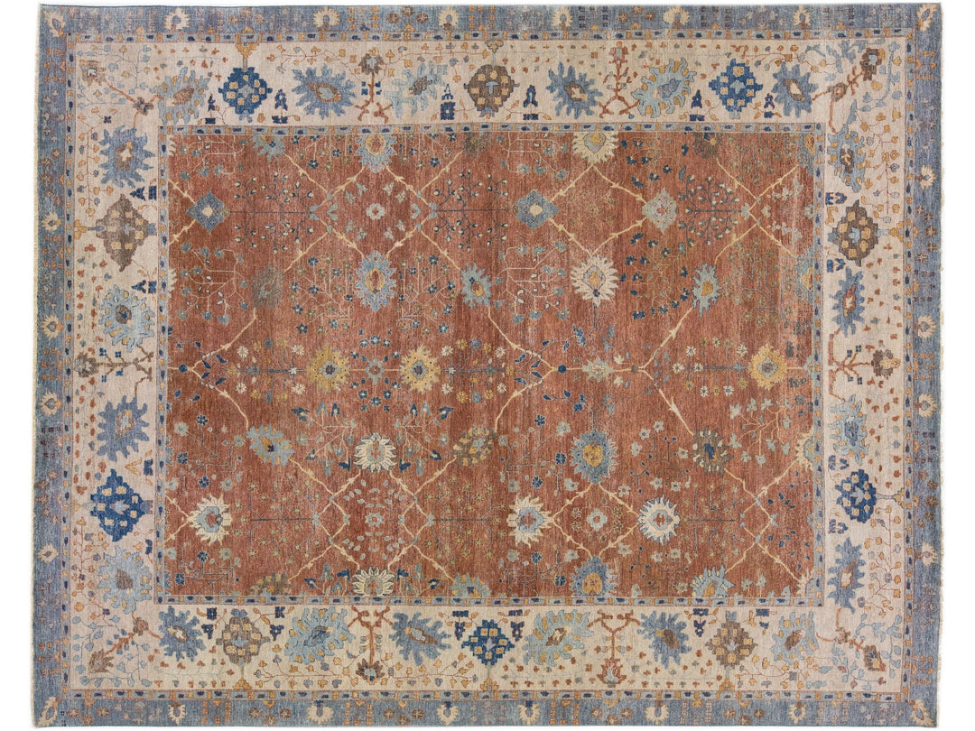 Modern Indian Wool Rug 12 X 15