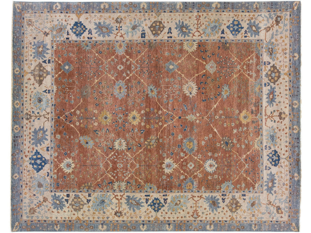 Modern Indian Wool Rug 12 X 15