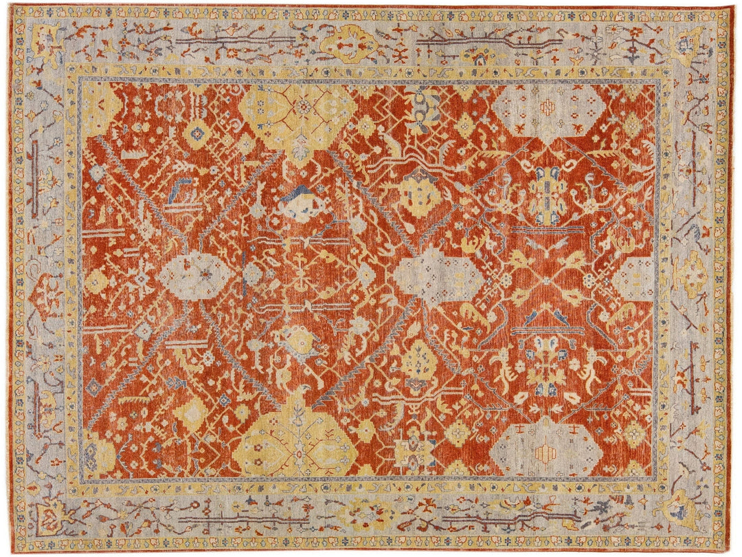 Modern Tabriz Wool Rug 9 X 12