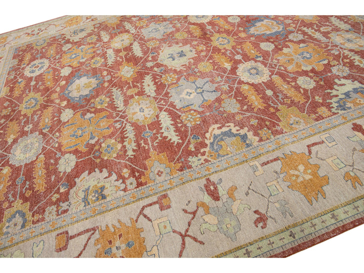 Modern Tabriz Wool Rug 12 X 15
