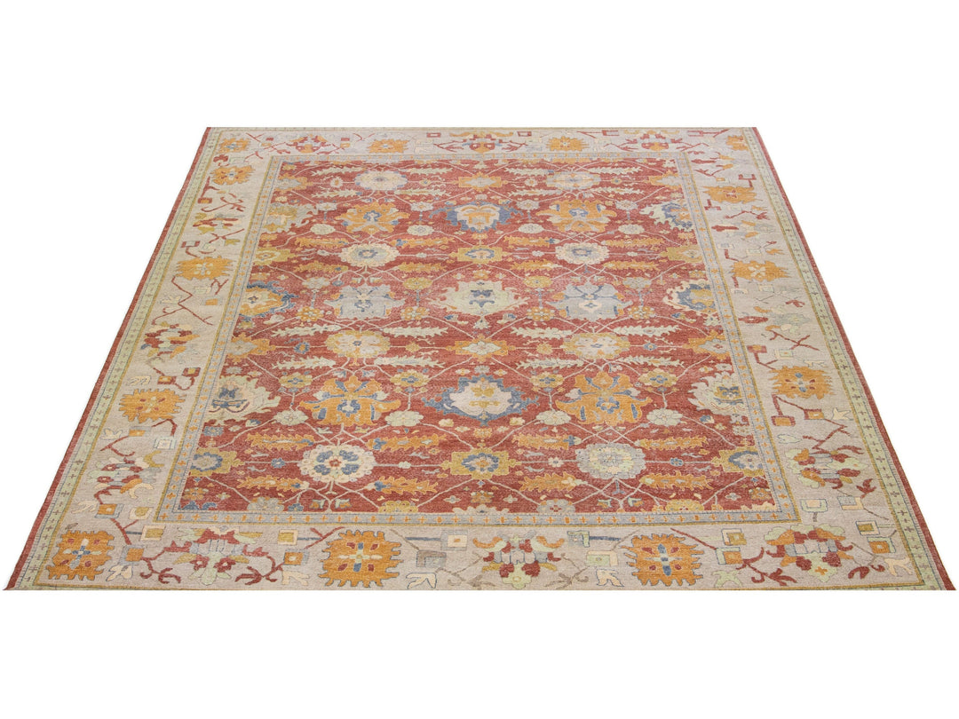 Modern Tabriz Wool Rug 12 X 15
