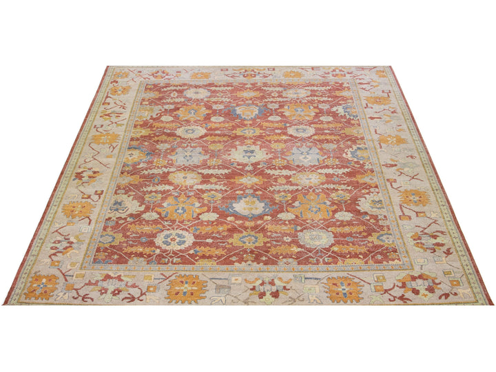 Modern Tabriz Wool Rug 12 X 15