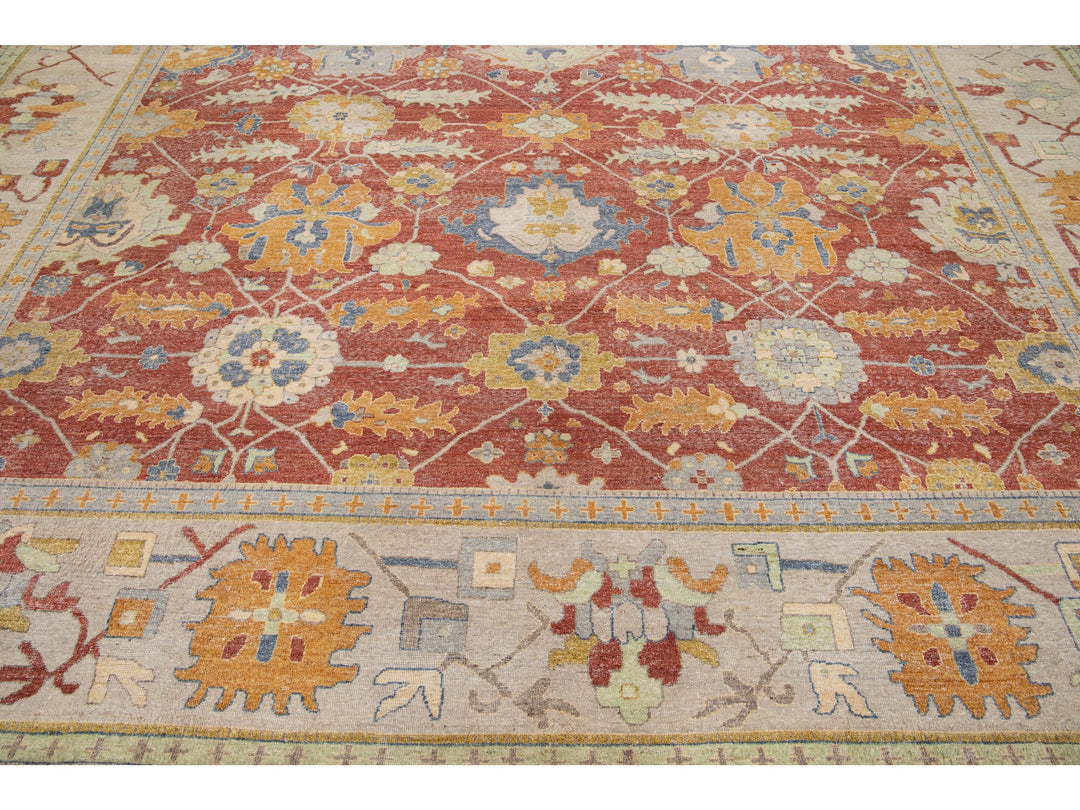 Modern Tabriz Wool Rug 12 X 15