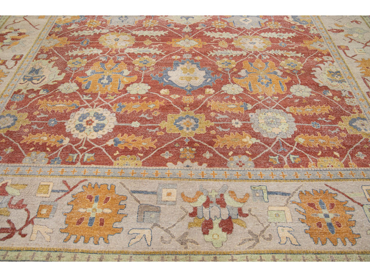Modern Tabriz Wool Rug 12 X 15