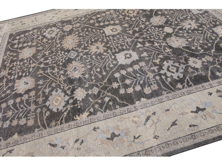 Modern Indian Wool Rug 9 X 12