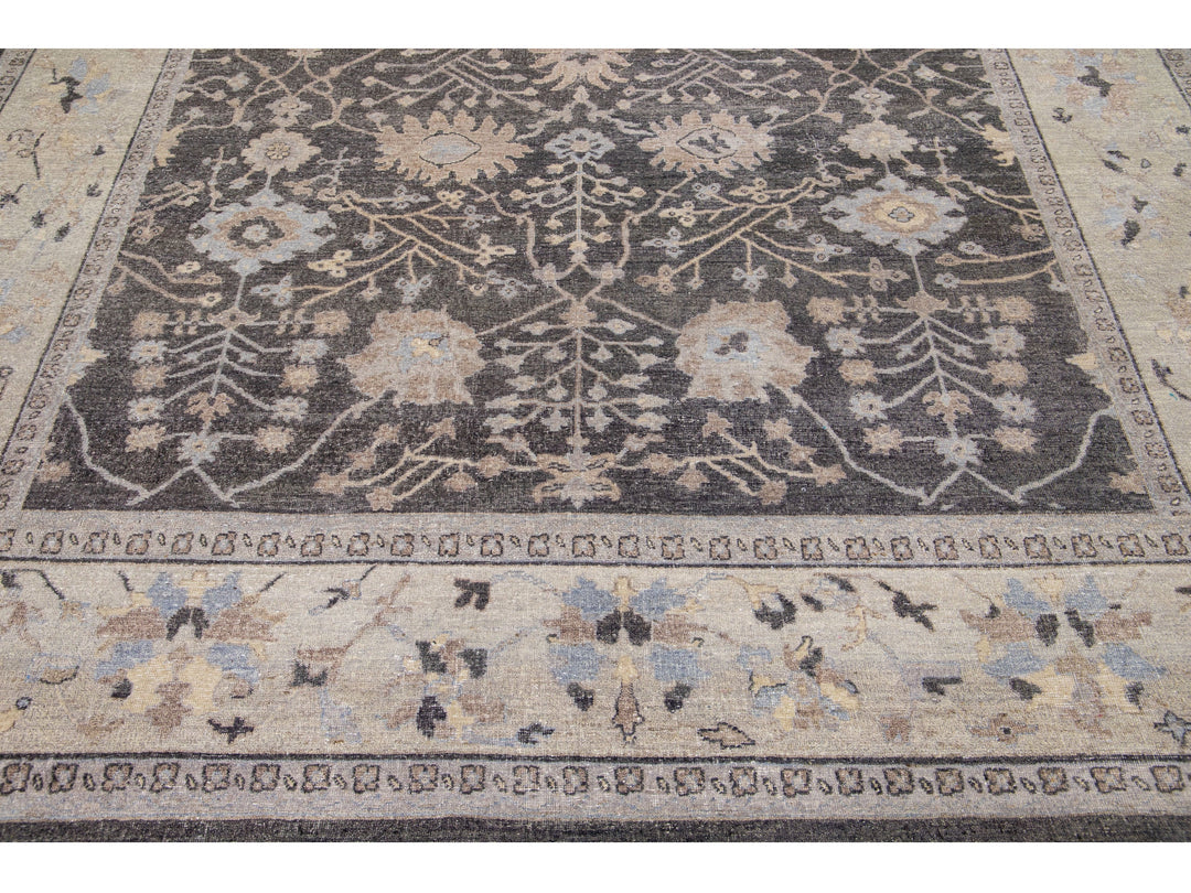 Modern Indian Wool Rug 9 X 12