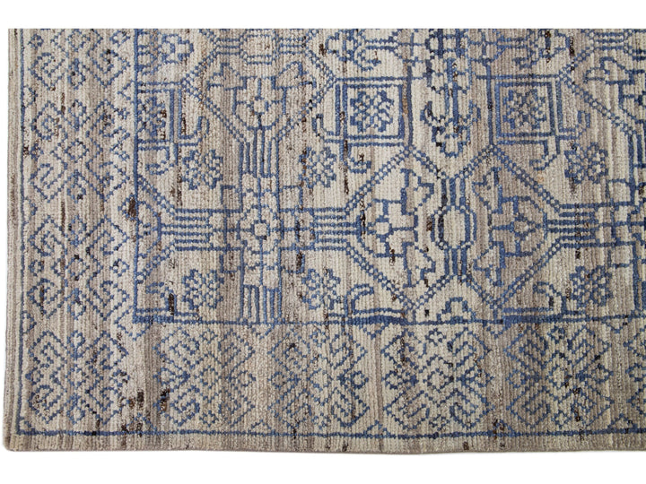 Modern Moroccan Wool Rug 10 X 14