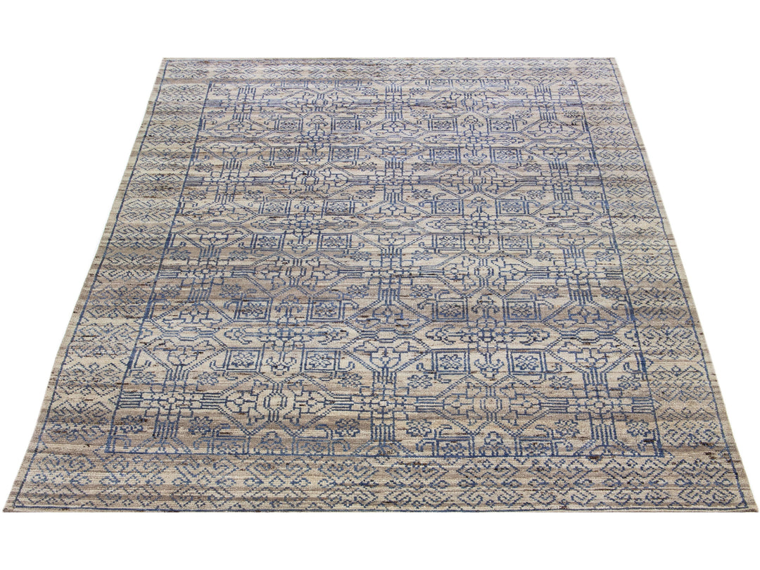 Modern Moroccan Wool Rug 10 X 14