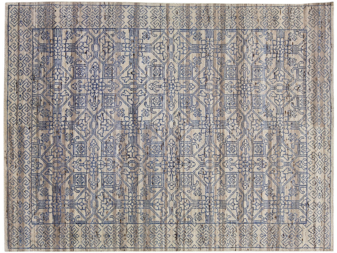 Modern Moroccan Wool Rug 10 X 14