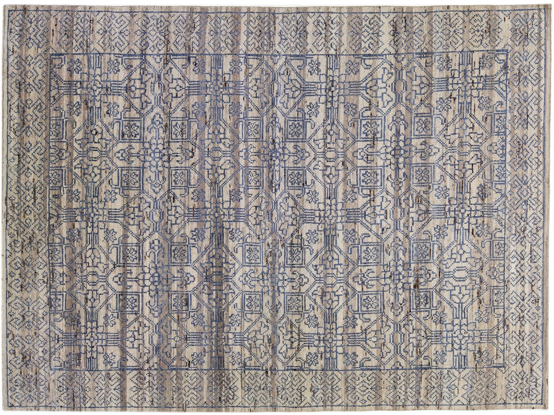 Modern Moroccan Wool Rug 9 X 12