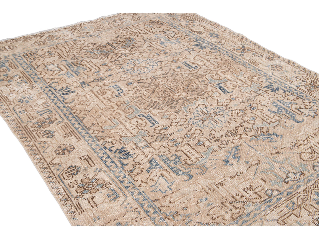 Antique Heriz Wool Rug 6 X 8