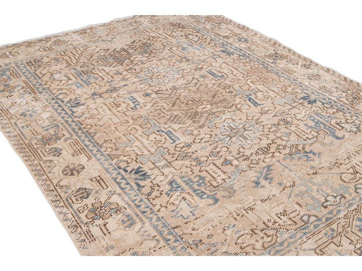 Antique Heriz Wool Rug 6 X 8