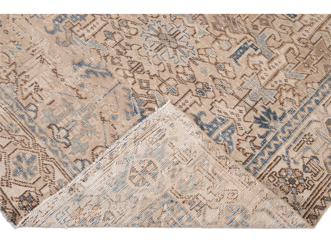 Antique Heriz Wool Rug 6 X 8