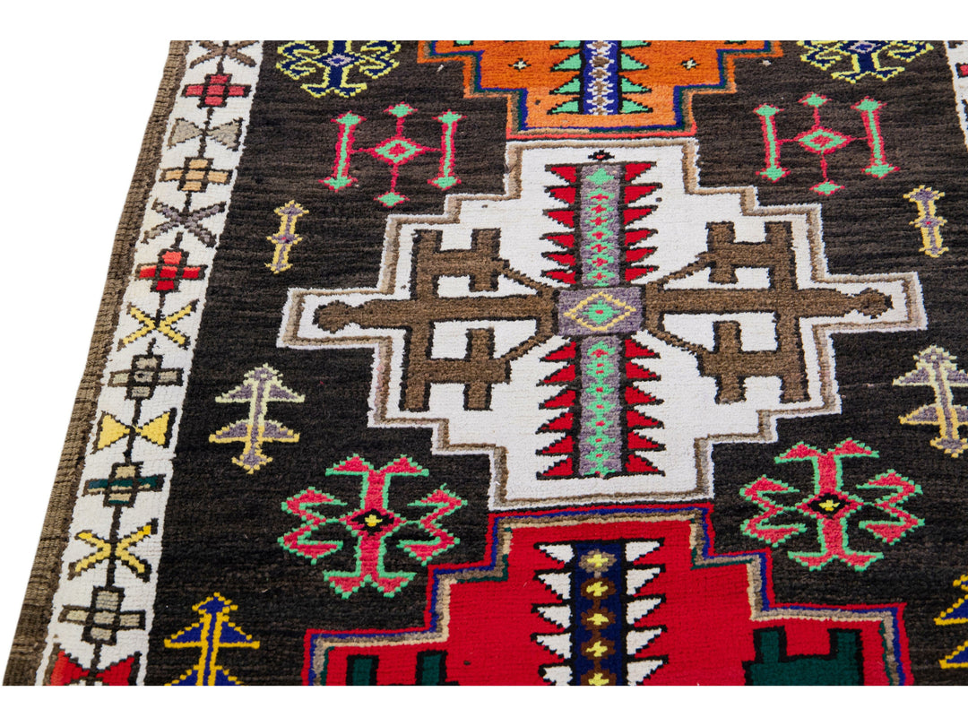 Vintage Turkish Tribal Wool Runner 3 X 11
