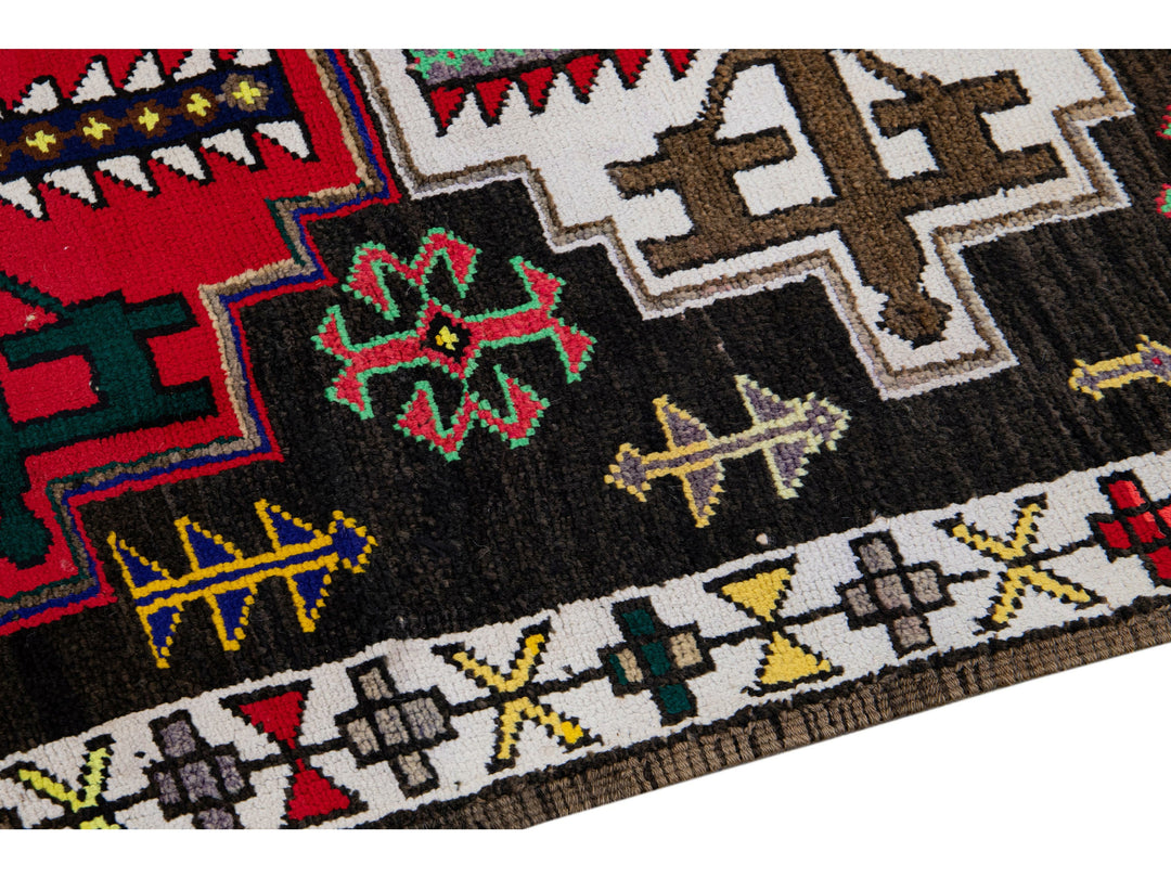 Vintage Turkish Tribal Wool Runner 3 X 11