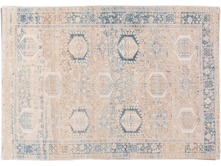 Antique Heriz Wool Rug 8 X 11