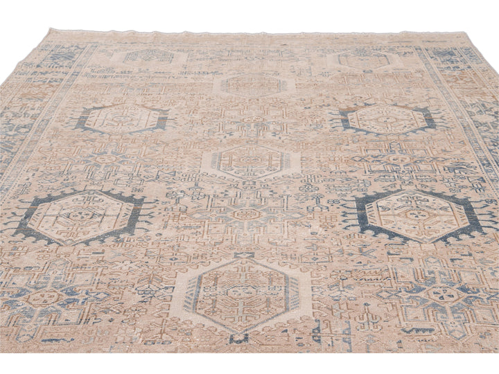 Antique Heriz Wool Rug 8 X 11