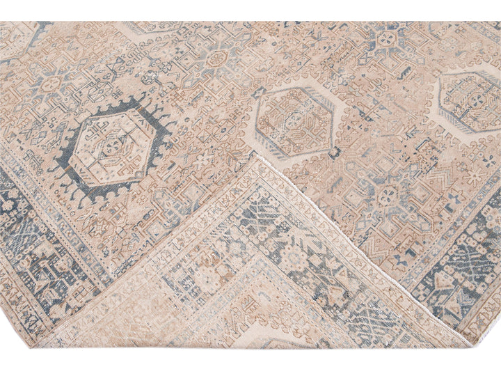 Antique Heriz Wool Rug 8 X 11