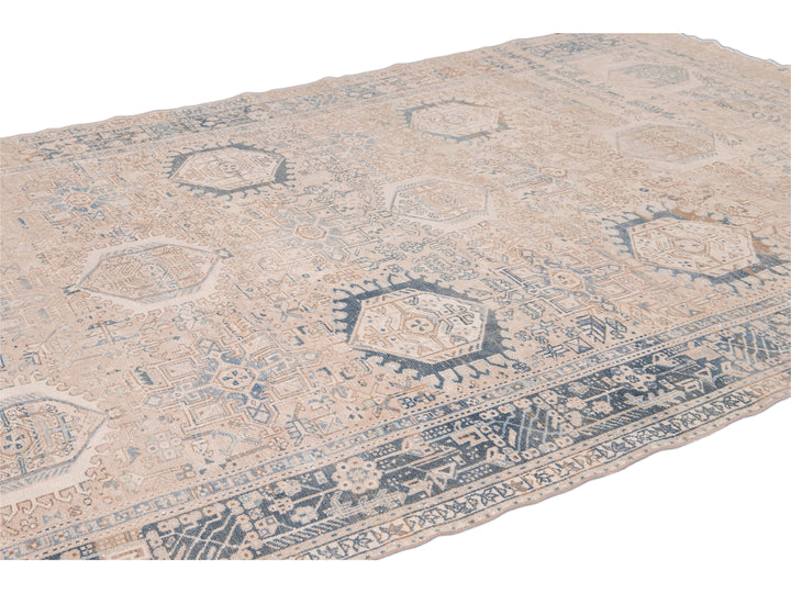 Antique Heriz Wool Rug 8 X 11