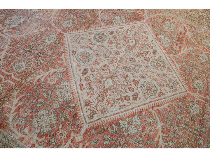 Antique Mahal Wool Rug 10 X 14