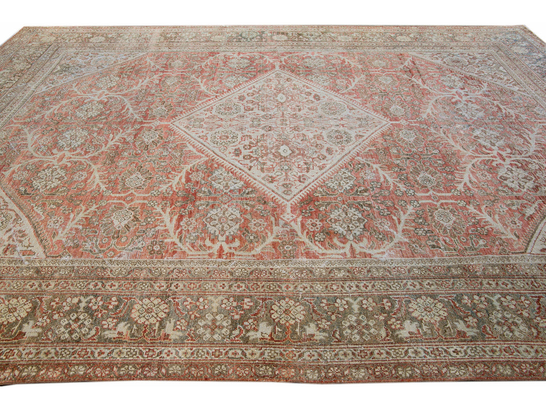 Antique Mahal Wool Rug 10 X 14
