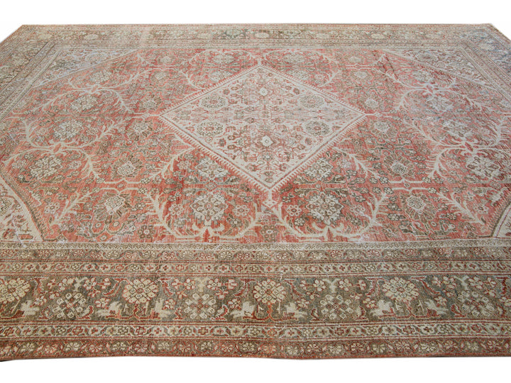 Antique Mahal Wool Rug 10 X 14