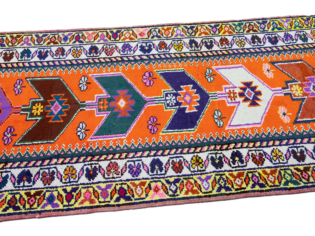 Vintage Turkish Wool Runner 3 X 13