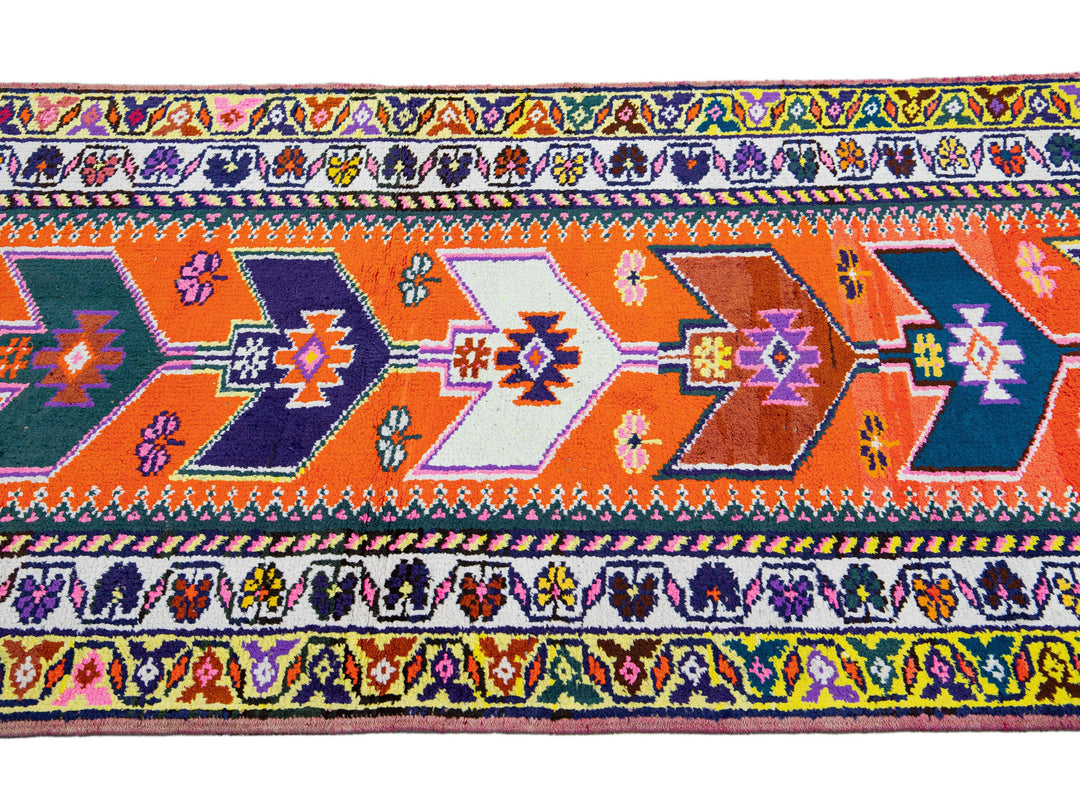 Vintage Turkish Wool Runner 3 X 13