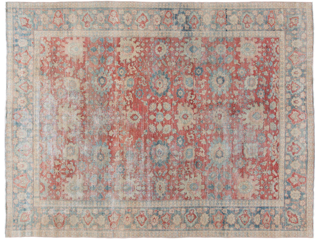Antique Mahal Wool Rug 10 X 13