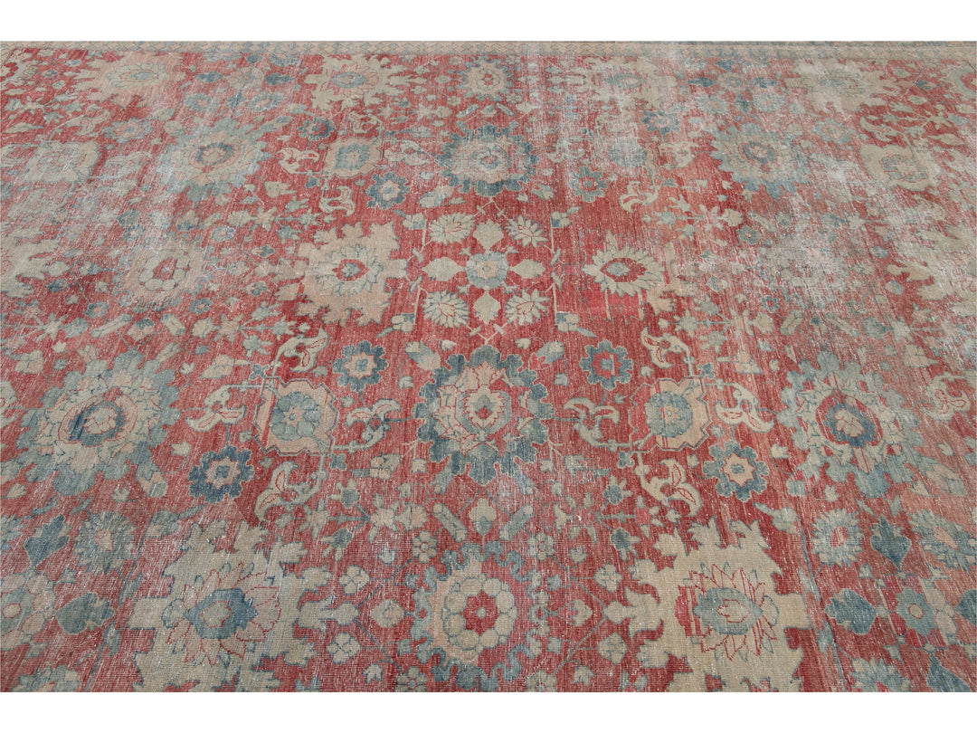Antique Mahal Wool Rug 10 X 13