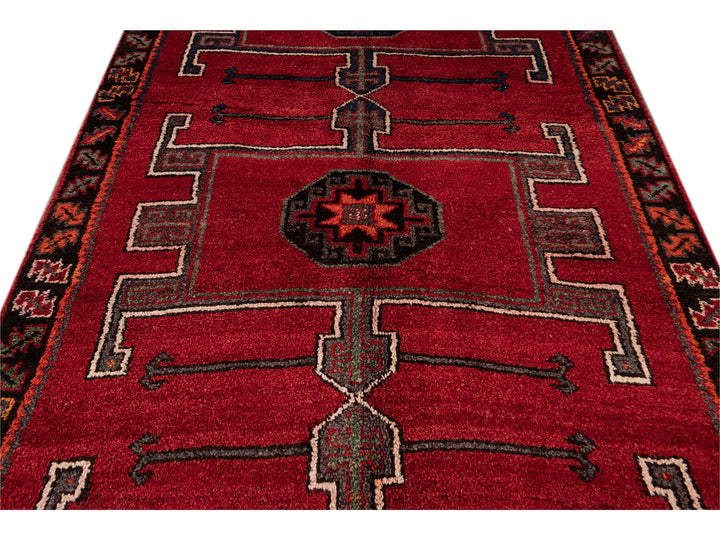 Vintage Turkish Tribal Wool Runner 6 X 15