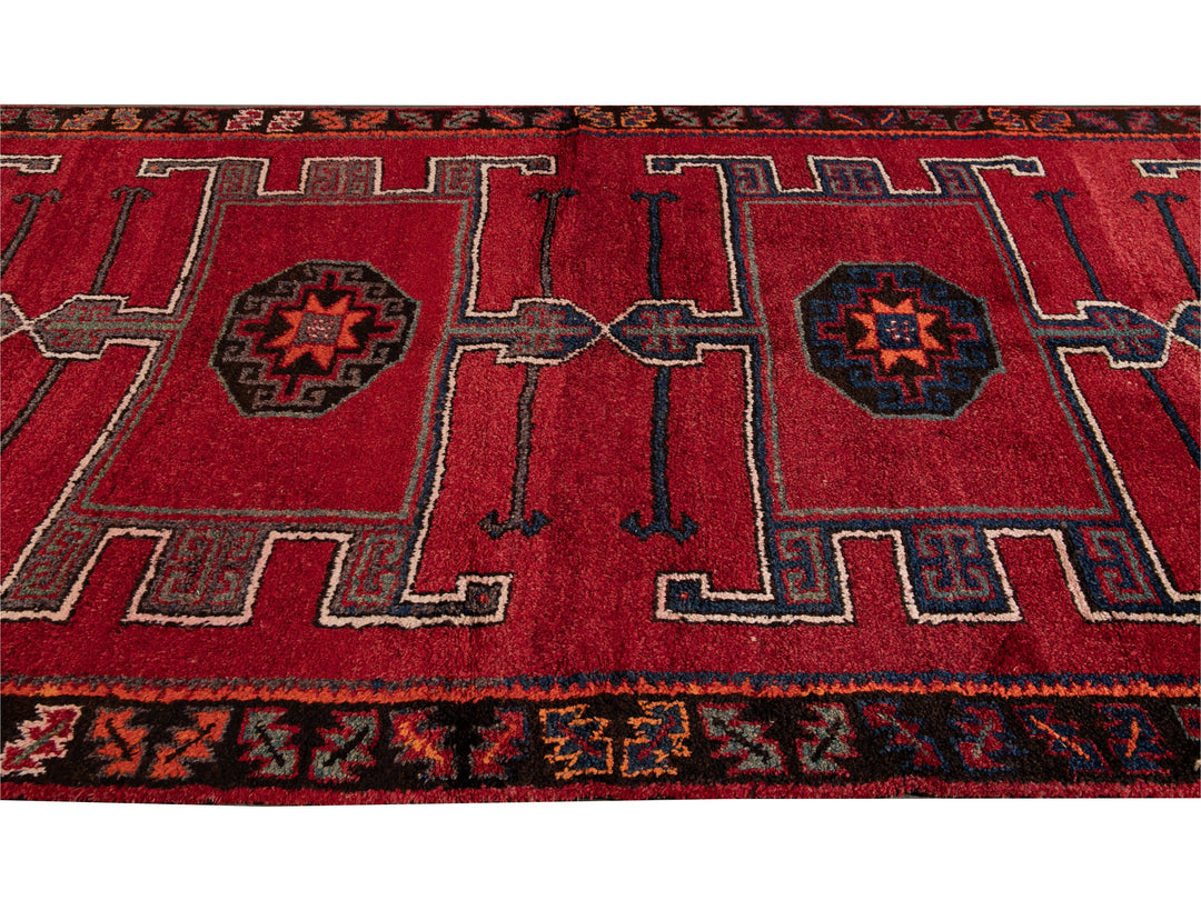 Vintage Turkish Tribal Wool Runner 6 X 15