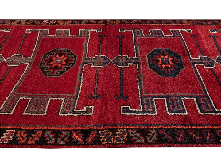 Vintage Turkish Tribal Wool Runner 6 X 15