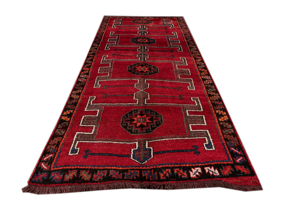 Vintage Turkish Tribal Wool Runner 6 X 15
